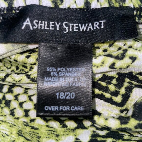 Ashley Stewart Womens Green White Halter Tie Neck Cutup Maxi Dress Plus Sz 16/18 - Picture 5 of 8